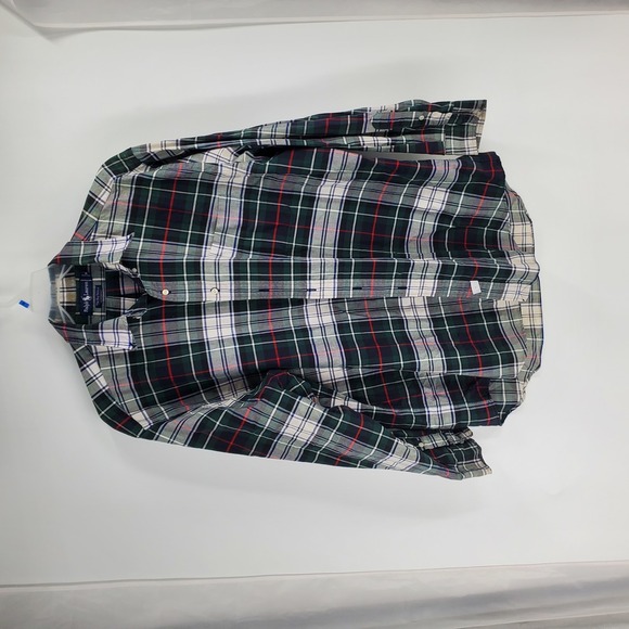 RALPH LAUREN Men XL blue & gray button up Plaid Shirt - Picture 1 of 4